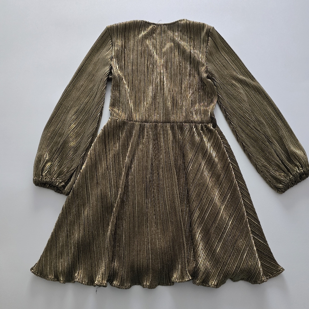Bardot Belissa Pleat Dress Long sleeves V-neckline Size 8 - Picture 12 of 13